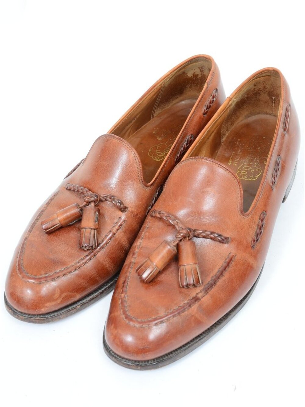 Vtg 80s Carroll & Co Beverly Hills Men's 9D Loafer Shoes Made in‎ England Preppy - Picture 6 of 9